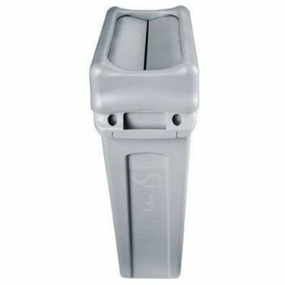 Rubbermaid Commercial Slim Jim Swing Lid Gray - Rectangular - Resin, Plastic - Gray FITS SLIM JIM CONTAINER 