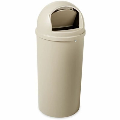 Rubbermaid Commercial Marshal Classic Container, 15 Gal, Beige - 15 gal (56781.17676 mL) Capacity - Scratch Resistant, Domed top - 27.2" Height x 15.3" Width x 15.3" Depth - Resin - Beige - 1 Each INERS 15 GAL.  BEIGE /2IN.H  BEIGE