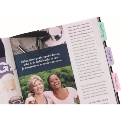 Avery® - Onglet dossier Ultra Tabs - 48 Onglet(s) - hauteur de l'onglet 1 po (25,40 mm) x largeur de l'onglet 2,50 po (63,50 mm) - Tab clair Film, Bleu pastel Papier, Rose pastel, Violet Pastel, Vert pastel - 48 / emballage PK/48  TWO SIDED  WRITABLE 