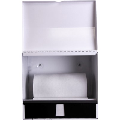 Frost - Distributeur de serviettes en papier universel - Dispenser Blanc Pli simple, Rouleau - Acier - Résistants, Durable, Porte à charnières - 1 chaque BLANC 