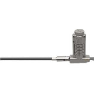 Noble TZ07T Resettable Combination Wedge Lock - 5.9 ft (1.80 m) Cable - Resettable - 4-digit - Combination Lock - Silver - PVC Coated Steel, Stainless Steel - For Notebook  ation lock with cable trap and  storage pouch  TAA