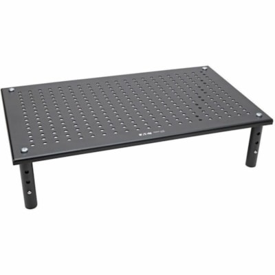 Tripp Lite series Monitor Riser for Desk, 18 x 11 in. - Height Adjustable, Metal, Black - 44.09 lb (20000 g) Load Capacity - 4.30" (109.22 mm) Height x 18.50" (469.90 mm) Width x 11.20" (284.48 mm) Depth - Desktop, Tabletop, Countertop - Metal - Black  CPNT 