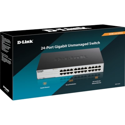 D-Link 24-Port Unmanaged Gigabit Switch - 24 Ports - 2 Layer Supported - Twisted Pair - 5 Year Limited Warranty D DESKTOP SWITCH 