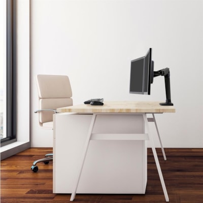 Ergotron Mounting Arm for LCD Monitor - Matte Black - Height Adjustable - 2 Display(s) Supported - 24" Screen Support - 40 lb (18143.69 g) Load Capacity - 75 x 75, 100 x 100  ARM  MATTE BLACK 
