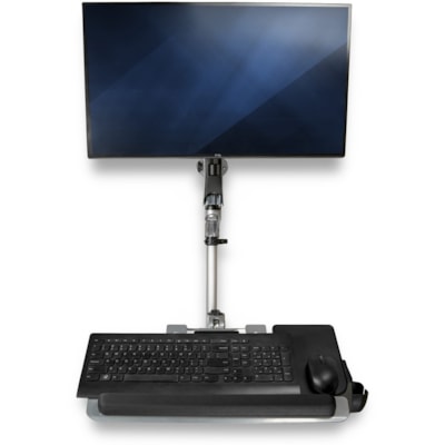 StarTech.com Wall Mount Workstation - Foldable Ergonomic Standing Desk - Height Adjustable 34" VESA Monitor Arm/Padded Keyboard/Mouse Tray - Ergonomic wall-mounted workstation - VESA monitor arm for up to 34in/19.8lb display - Foldable standing desk - Pull-out articulating monitor arm & keyboard tra tion - VESA monitor arm for up  to 34in/19.8lb disp