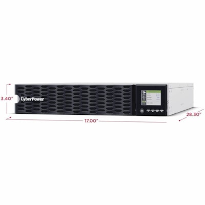 CyberPower OL5KRTHD Smart App Online UPS Systems - 200 - 240 VAC, Hardwire Terminal (NEMA L6-30P power cord included), 2U, Rack / Tower, Sine Wave, 4 Outlets, LCD, PowerPanel® Business, $300000 CEG, 3YR Warranty U 