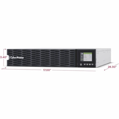 CyberPower OL6KRTHD Smart App Online UPS Systems - 6000VA/6000W, 200 - 240 VAC, Hardwire Terminal (NEMA L6-30P power cord included), 2U, Rack / Tower, Sine Wave, 4 Outlets, LCD, PowerPanel® Business, $300000 CEG, 3YR Warranty U 