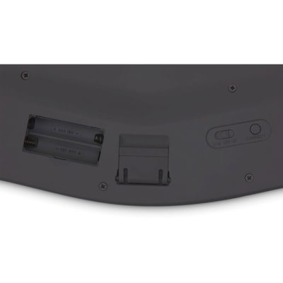 Kensington Pro Fit Ergo Wireless Keyboard-Black - Wireless Connectivity - Bluetooth/RF - 2.40 GHz - USB Interface - Black  WRLS 
