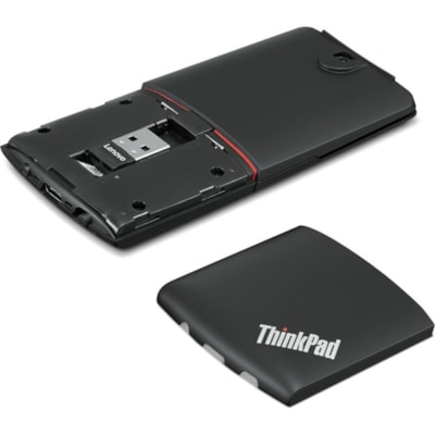 Lenovo ThinkPad X1 Presenter Mouse - Optical - Wireless - Bluetooth/Radio Frequency - 2.40 GHz - Black - USB Type A - 1600 dpi - Touch Scroll - 4 Button(s) MOUSE 