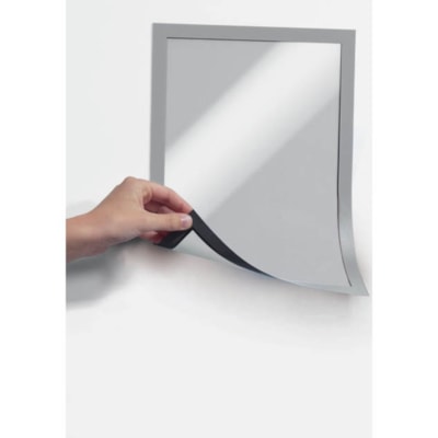 DURABLE - Porte-panneau Duraframe - Holding Width 5,50 po (139,70 mm) x Holding Height 8,50 po (215,90 mm) - Magnétique, Résistant aux rayures, Robuste - Plastique - Argenté - 2 / emballage MAGNÉTIQUES DEMI-LETTRE ARGENT PAQUET DE 2