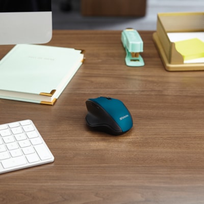 Verbatim Silent Ergonomic Wireless Blue LED Mouse - Dark Teal - Blue LED/Optical - Wireless - Radio Frequency - 2.40 GHz - Dark Teal - USB - 1600 dpi - 6 Button(s) - 1 Each DARK TEAL 