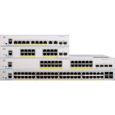 Cisco Catalyst C1000-24FP-4G-L Ethernet Switch - 24 Ports - Manageable - 2 Layer Supported - Modular - 4 SFP Slots - Twisted Pair, Optical Fiber - Rack-mountable - Lifetime Limited Warranty  