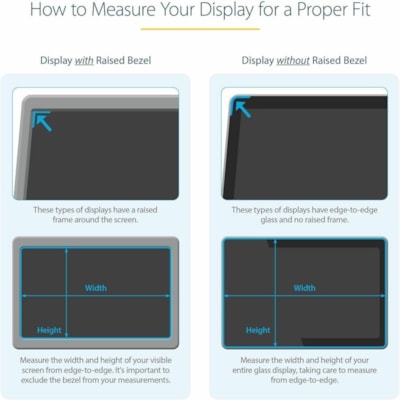 StarTech.com Monitor Privacy Screen for 24" Display - Widescreen Computer Monitor Security Filter - Blue Light Reducing Screen Protector - 24 in widescreen monitor privacy screen for security outside +/-30 degree viewing angle to keep data confidential - 2 mount options w/ adhesive strips - Anti-gla  ACCS 