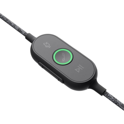 Logitech Zone Headset - Stereo - USB Type C - Wired - 32 Ohm - 20 Hz to 16 kHz - Over-the-head - Binaural - Circumaural - 6.2 ft Cable - Uni-directional, Omni-directional Microphone  