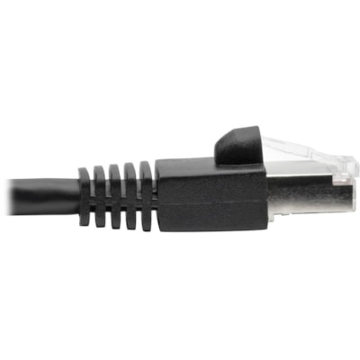 Tripp Lite series Cat.6a STP Patch Network Cable - 6" (152.40 mm) Category 6a Network Cable for Network Device, Switch, Hub, Patch Panel, Router, Modem, VoIP Device, Surveillance Camera, Server, PoE-enabled Device - First End: 1 x RJ-45 Network - Male - Second End: 1 x RJ-45 Network - Male - 10 Gbit nagless Shielded PoE MM Black 6in