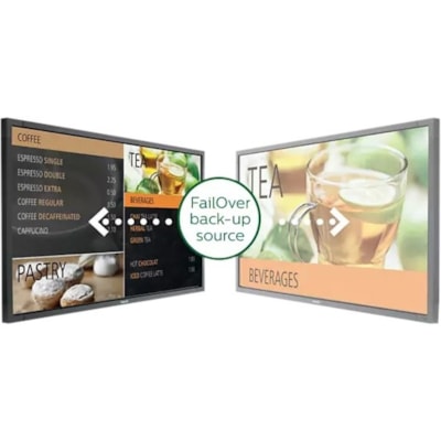 Philips Signage Solutions Q-Line Display - 42.50" (1079.50 mm) LCD Cortex A53 1.15 GHz - 2 GB - 3840 x 2160 - Direct LED - 400 cd/m² - 2160p - HDMI - USB - DVI - Serial - Wireless LAN - Ethernet - Black and Portrait) Display  4K Ultr a HD resolution  350