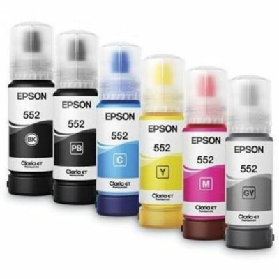 Epson T552 Ink Refill Kit - Inkjet - Cyan  with Sensormatic / ET-8500 ET-8550