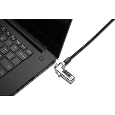 Kensington F, Slim Combination Laptop Lock-Reset - 6 ft (1.83 m) Cable - Resettable - 4-digit - Combination Lock - Black - Carbon Steel - For Notebook LAPTOP LOCK COMBINATION 