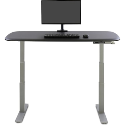 Ergotron Desk Mount for LCD Monitor - Matte Black - Height Adjustable - 1 Display(s) Supported - 34" Screen Support - 25 lb (11339.81 g) Load Capacity - 75 x 75, 100 x 100 - Aluminum LOW PROFILE  MBK 
