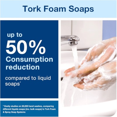 TORK - Distributeur de savon moussant 571608 - Automatique - Sans contact - Noir - 1 chaque SOAP OR SANITIZER REFILLS 