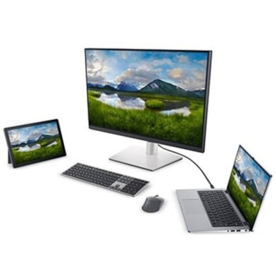 Dell Premier KM7321W Keyboard & Mouse - USB Scissors Wireless Bluetooth/RF 5.0 2.40 GHz Keyboard - Titan Gray - USB Wireless Bluetooth/RF Mouse - Optical - 1600 dpi - Titan Gray - Volume Control, Mute Hot Key(s) - AA  WRLS 