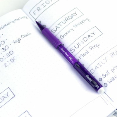 Pentel TwistErase Mechanical Pencil - 0.7 mm (0.03") Purple Lead - Refillable - 12 / Box  