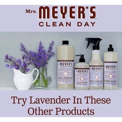 Mrs. Meyer's Lavender Multi-Surface Everyday Cleaner - Ready-To-Use - 473 mL - Lavender Scent - Cruelty-free, Refillable, Paraben-free, Phthalate-free, Glycol-free, Solvent-free, Artificial Color-free - 1 Each 473ML 