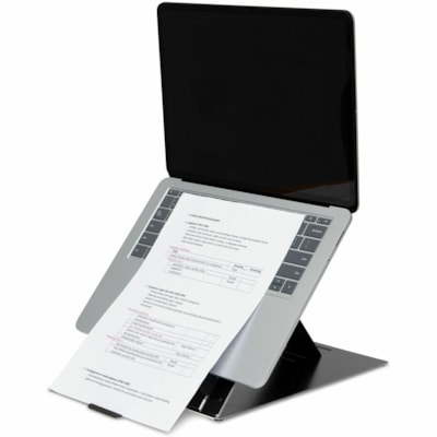 R-Go Riser Duo, tablet and laptop stand - black d Laptop Stand in one  Aluminu m Stand  Detachable