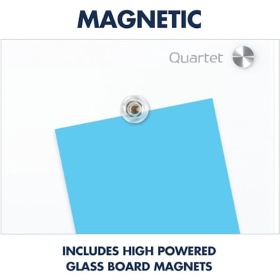 Quartet - Quartet® Tableaux en verre Brilliance effaçable à sec magnétique, 48po x 48po - largeur de 48 po (1219,20 mm) x hauteur de 48 po (1219,20 mm) - Surface En verre trempé - Carré - Horizontale/Verticale - Magnétique - 1 / emballage À SEC BRILLIANCE 4 PI X 4 PI - BLANC