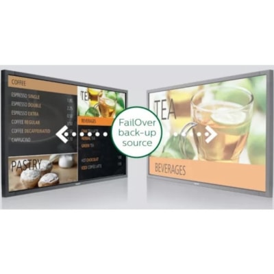 Philips Signage Solutions Multi-Touch Display - 55" (1397 mm) LCD - Touchscreen Cortex A73 - 2 GB DDR3 SDRAM - 3840 x 2160 - 400 cd/m² - 2160p - HDMI - USB - DVI - Serial - Wireless LAN - Ethernet - Android 8.0 Oreo  IR TOUCH 