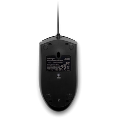 Kensington Pro Fit Wired Washable Mouse - Rugged - Optical - Cable - Black - USB Type A - 1600 dpi - Scroll Wheel - 3 Button(s) - Symmetrical RD MSE 