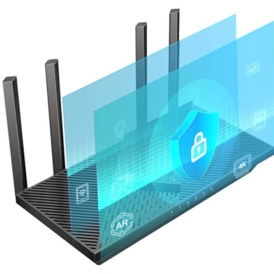 TP-Link Archer AX55 Wi-Fi 6 IEEE 802.11ax Ethernet Wireless Router - Dual Band - 2.40 GHz ISM Band - 5 GHz UNII Band - 4 x Antenna(4 x External) - 375 MB/s Wireless Speed - 4 x Network Port - 1 x Broadband Port - USB - Gigabit Ethernet - VPN Supported - Desktop  