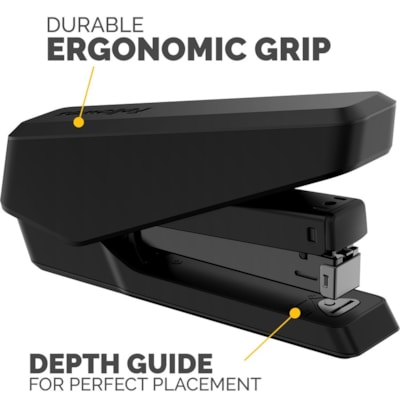Fellowes LX850 Full Strip EasyPress Stapler - Black - Holds Upto 210 Staple - Full Strip - Black - 1 Each FULL STRIP  EFFORTLESS STAPLER 25 SHEET CAPACITY  BLACK