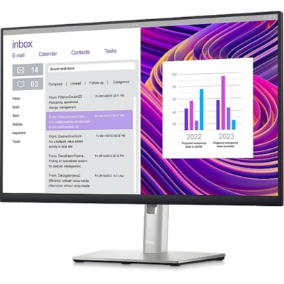 Dell P2423DE 24" Class QHD LCD Monitor - 16:9 - Black, Silver - 23.8" Viewable - In-plane Switching (IPS) Black Technology - WLED Backlight - 2560 x 1440 - 300 cd/m² - 5 ms - 75 Hz Refresh Rate - HDMI  MNTR 