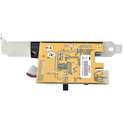 StarTech.com 2-Port PCI Express Serial Card, Dual Port PCIe to RS232 (DB9) Serial Card, 16C1050 UART, COM Retention, Windows & Linux - Connect serial RS232 (DB9) devices, using this PC Serial Card. Supports 16C1050 UART. LED lights to monitor activity on the PCI express DB9 card - The UART PCIe card  CTLR 