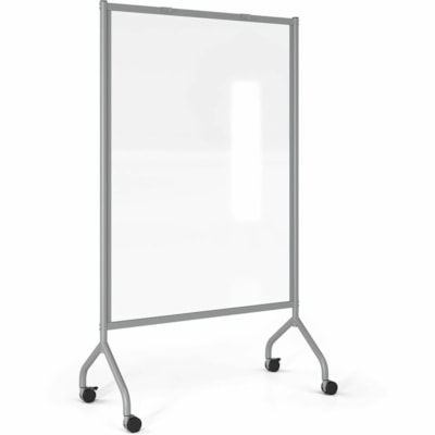 Safco Impromptu Acrylic Screen, 42" X 72" - 42" (1066.80 mm) Width x 72" (1828.80 mm) Height x 21.50" (546.10 mm) Depth - Steel, Polycarbonate, Acrylic - Clear - 1 / Unit CLEAR 