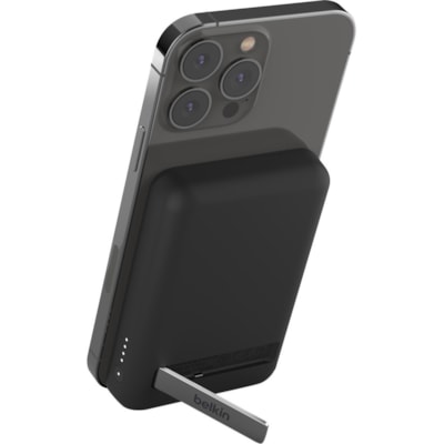 Belkin BoostCharge Magnetic Wireless Power Bank 5K + Stand - For iPhone 13 Pro, iPhone 12 - 5000 mAh - Black  