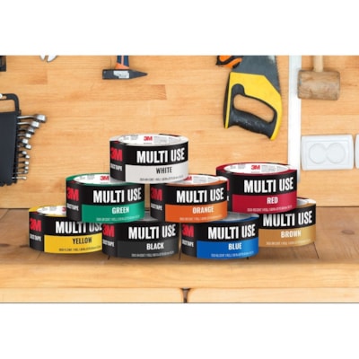 3M Duct Tape - 20 yd (18.3 m) Length x 1.88" (47.8 mm) Width - White - 1 Roll 1.88"X20YD (48 MM X 18.2 M) 12 RLS/CASE