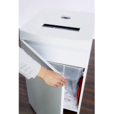 HSM Classic 225.2 Paper Shredder - Continuous Shredder - Cross Cut - 12 Per Pass - for shredding Paper - P-6 - 5.40 in/s (137.16 mm/s) - 11.8" (299.72 mm) Throat - 1.40 kW - White  TYPE II LVL 6 10 SHTS CROSSCUT SHRED SIZE .79MM X 4.8MM 31GAL
