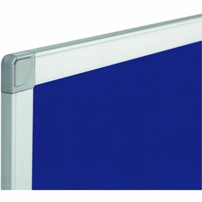 Merangue Ayda Blue Felt Bulletin Board, 36" x 48" - 36" (914.40 mm) Board Height x 48" (1219.20 mm) Board Width x 0.50" (12.70 mm) Board Depth - Blue Felt, Fabric Surface - Self-healing, Durable, Resilient - Silver Aluminum Frame - 1 / Unit BOARD SIZE: 36" X 48" ALUMINUM FRAME