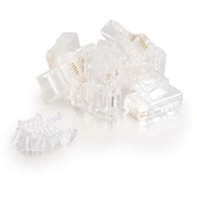 C2G Connecteur réseau 27575 - 100 emballage - clair Ã©seau - RJ-45 (M) - ( CAT 5e ) - clair (pack de 1