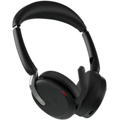 Jabra Evolve2 65 Flex Headset - Stereo - Wireless - Bluetooth - 98.4 ft (30 m) - 20 Hz to 20 kHz - On-ear - Binaural - Supra-aural - MEMS Technology, Noise Cancelling Microphone - Noise Canceling  