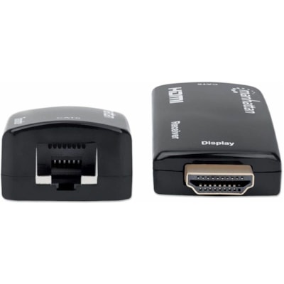 Kit expandeur vidéo Manhattan - ABS, Plastique - Noir ver Ethernet Extender Kit Exte nds an HDMI Signal u