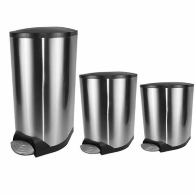 Globe Step On Container Stainless Steel With Soft Close Lid - 10L / Silver - Step-on Opening - 2.64 gal (10000 mL) Capacity - Touchless - For Healthcare, Office, Kitchen, Washroom, Nursing Home, Lobby - Foot Pedal, Wear Resistant, Tear Resistant - 14.3" (363.22 mm) Height x 13" (330.20 mm) Width x 9 STEP ON SOFT CLOSE LID STAINLESS STEEL