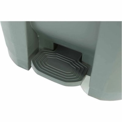 Globe Grey Step On Container - 8 Gallon / Grey - 30.28 L Capacity - Touchless - For Healthcare, Office, Washroom - Easy to Clean, Touchless, Foot Pedal - 16.5" (419.10 mm) Height x 15.7" (398.78 mm) Width x 16.2" (411.48 mm) Depth - Gray Each RESIN STEP-ON