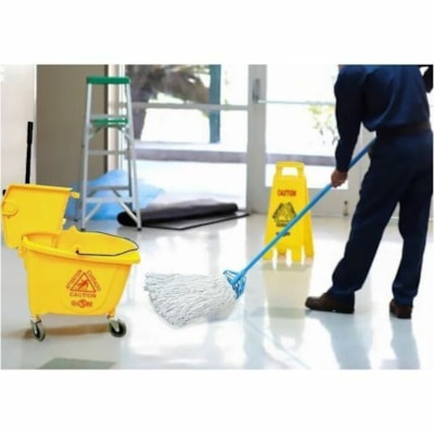 Globe Quick Release Fiberglass Mop Handle - 54"L Fiberglass Handle / Blue - 54" (1371.60 mm) Length - Blue - Fiberglass - 1 QUICK RELEASE  HEAVY DUTY 