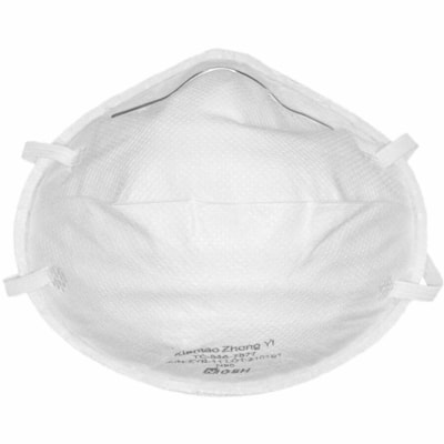 Globe N95 Safety Mask - Recommended for: Surgical Settings, Construction, Home, Cleaning, Gardening - Airborne Particle Protection - White - Snug Fit, Nose Clip, Adjustable, Cushioned - 20 / Pack FDA AND CE APPROVED BLOCKS DUST AND BACTERIA