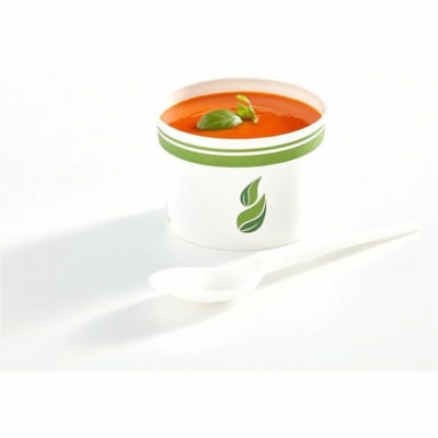 Eco Guardian - Cuillère EG-CPLA-BS6.5 - Cuillère - Bio-plastique à base de résidus de plantes, acide polylactique - Blanc - 50 / emballage NATURAL WHITE  COMPOSTABLE 