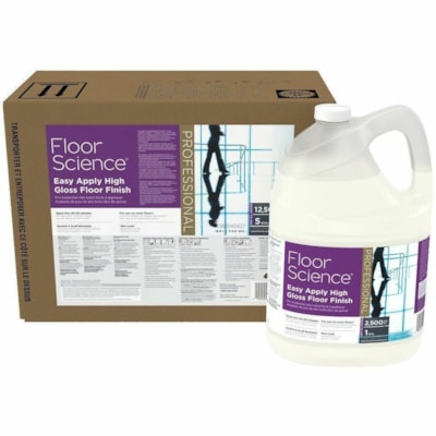 Diversey - Finition de plancher Floor Science - Pour Sol - Prêt à l'emploi - 3,79 L - 8,8 pH - Ammoniaque Arôme - Résistant aux rayures, Résistant aux éraflures, Séchage rapide - Blanc cassé - 4 / Récipient  