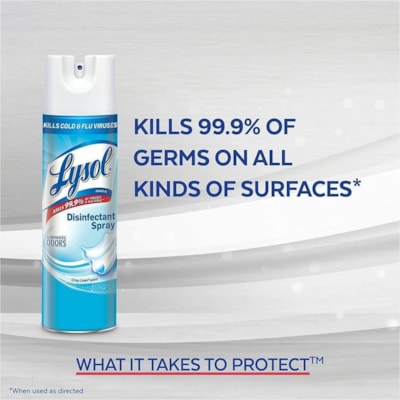 Lysol Disinfectant - For Nonporous Surface, Hard Surface, Multipurpose - Spray, Aerosol - 1.19 lb (539 g) - Lemon Breeze Scent - Odor Resistant, Antibacterial, Easy to Use - 1 Unit LEMON BREEZE 